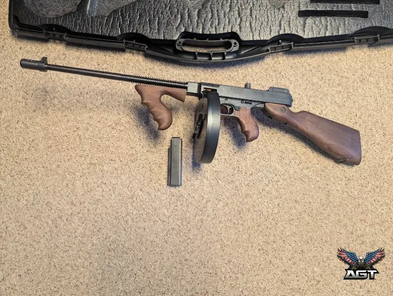 Used · THOMPSON / CENTER ARMS TOMMY GUN 1927 A1 DELUXE T1100D W/CASE & 100RD CANISTER · .45 ACP · Thompson Center Arms · Oberlin, OH · photo 6 of 9