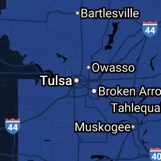 Tulsa County, OK Map