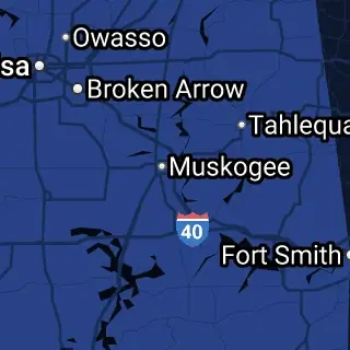 Muskogee County, OK Map