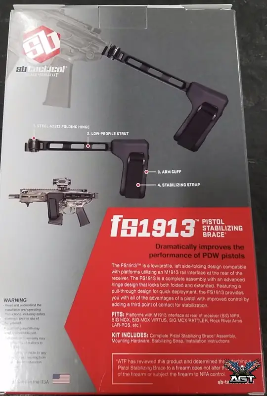 Used · SB Tactical FS1913 Pistol Stabilizing Brace (NEW in Box  Never Used) · Madison, OH · photo 3 of 4