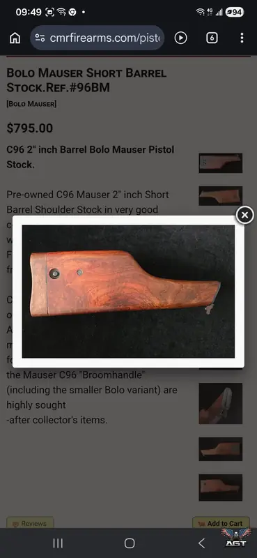 Used · C96 Mauser Broomhandle · 9mm Luger · Idaho City, ID · photo 2 of 4