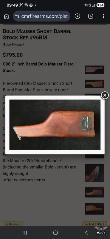 Used · C96 Mauser Broomhandle · 9mm Luger · Idaho City, ID · photo 4 of 4